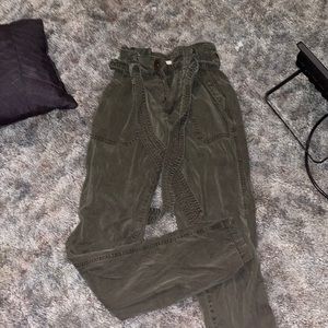 Streetwear pants. Size Small. Olive Green.